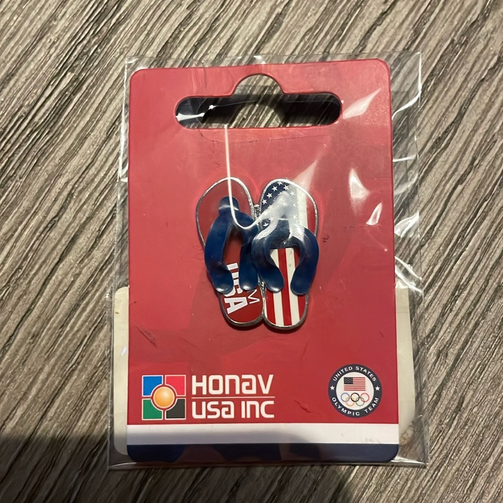 Summer Olympics Pin Flip Flops Team USA